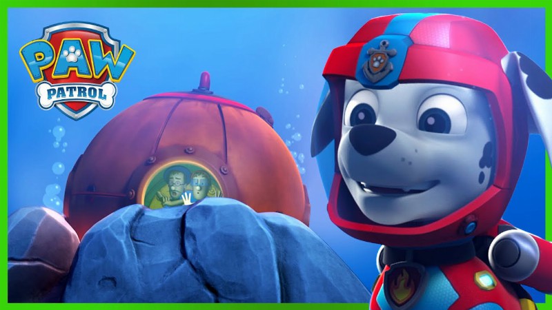 image 0 Marshall Rescues The Turbots Diving Bell! : Paw Patrol : Cartoons For Kids Compilation