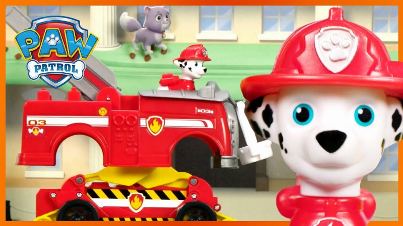 image 0 Marshall Saves Cali The Kitty 😸 : Paw Patrol : Toy Pretend Play Rescue