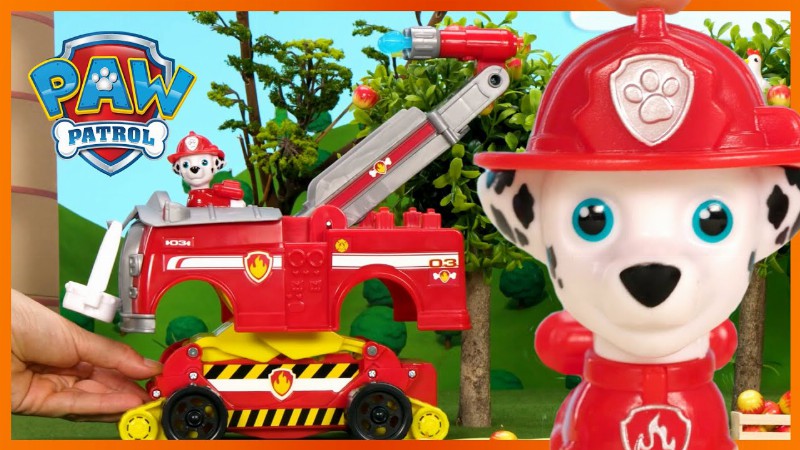 image 0 Marshall Saves The Farmer's Dry Crops : Paw Patrol : Toy Pretend Play Rescue
