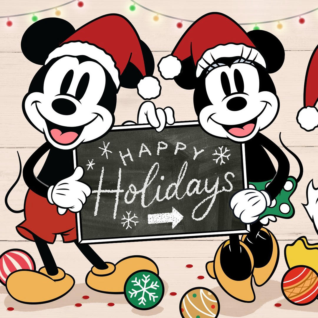 Mickey Mouse - Wishing you a very happy holidays, friends