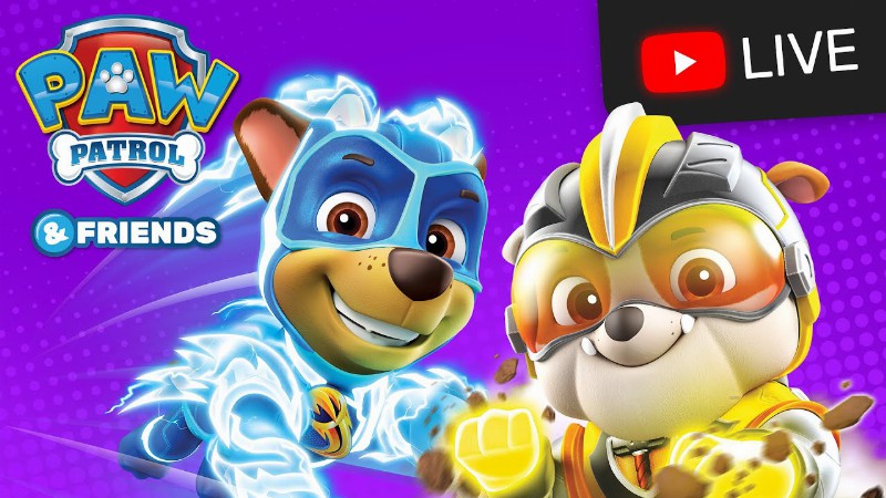 image 0 🔴 Mighty Pups Charged Up Paw Patrol Rescue Episodes Live Stream : Cartoons For Kids