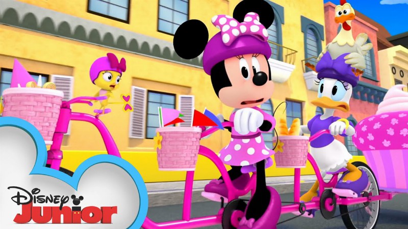 image 0 On A Bicycle Built For Three : Minnie's Bow-toons  🎀 : @disney Junior
