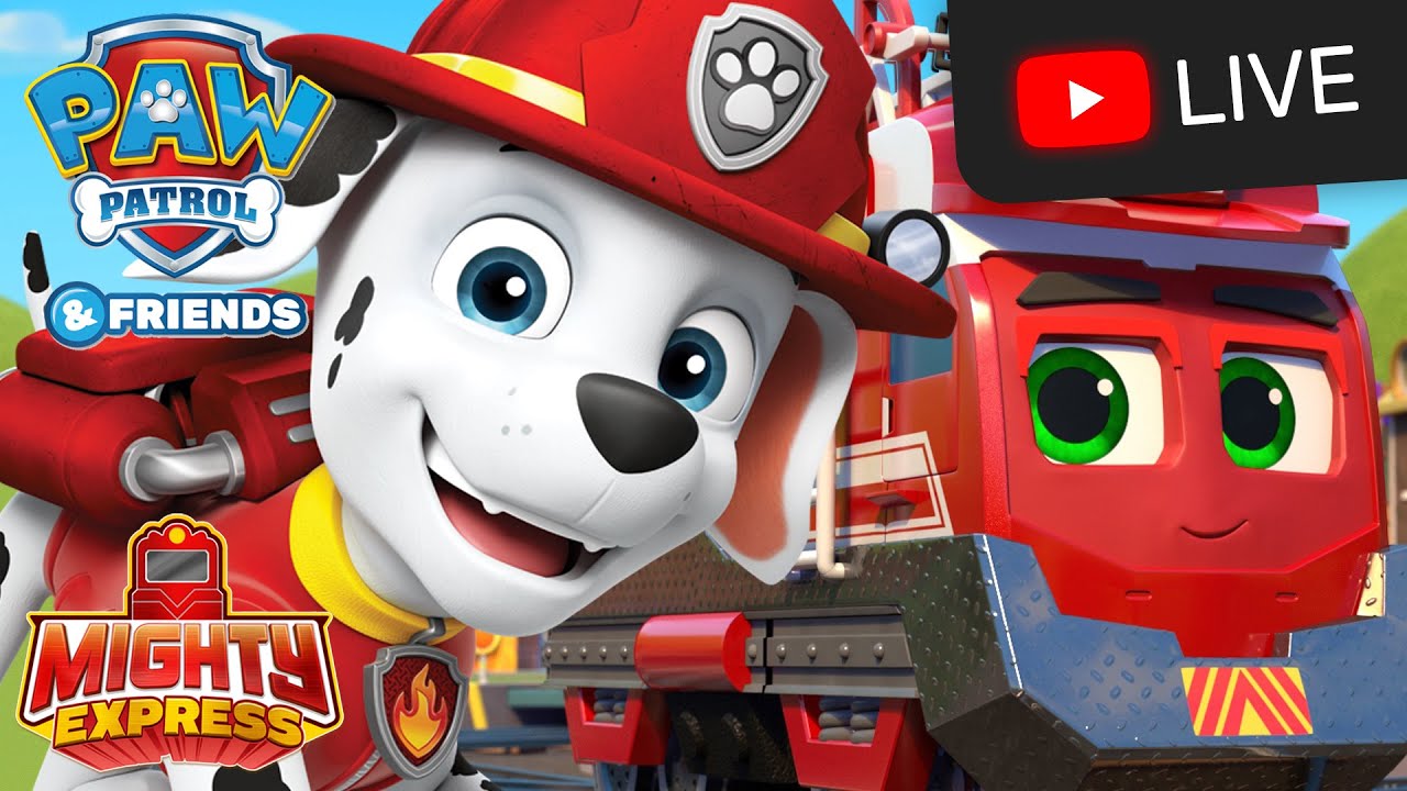 image 0 🔴 Paw Patrol And Mighty Express Cartoons For Kids Live Stream 24/7 Preschool Shows