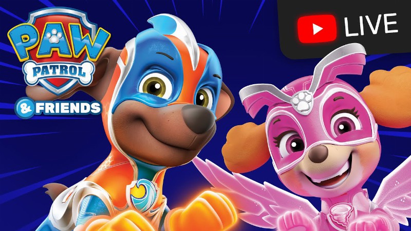 image 0 🔴 Paw Patrol Best Mighty Pups Ultimate Rescue Pup Tales Episodes Live Stream : Cartoons For Kids