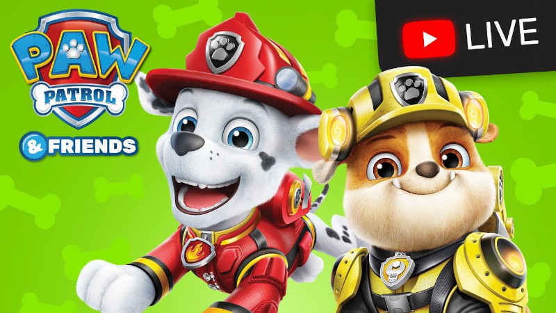 image 0 🔴 Paw Patrol Dino Rescue And Moto Pups Rescue Episodes Live Stream : Cartoons For Kids