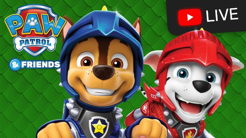 image 0 🔴 Paw Patrol Rescue Knights And More Pup Tales Episodes Live Stream : Cartoons For Kids