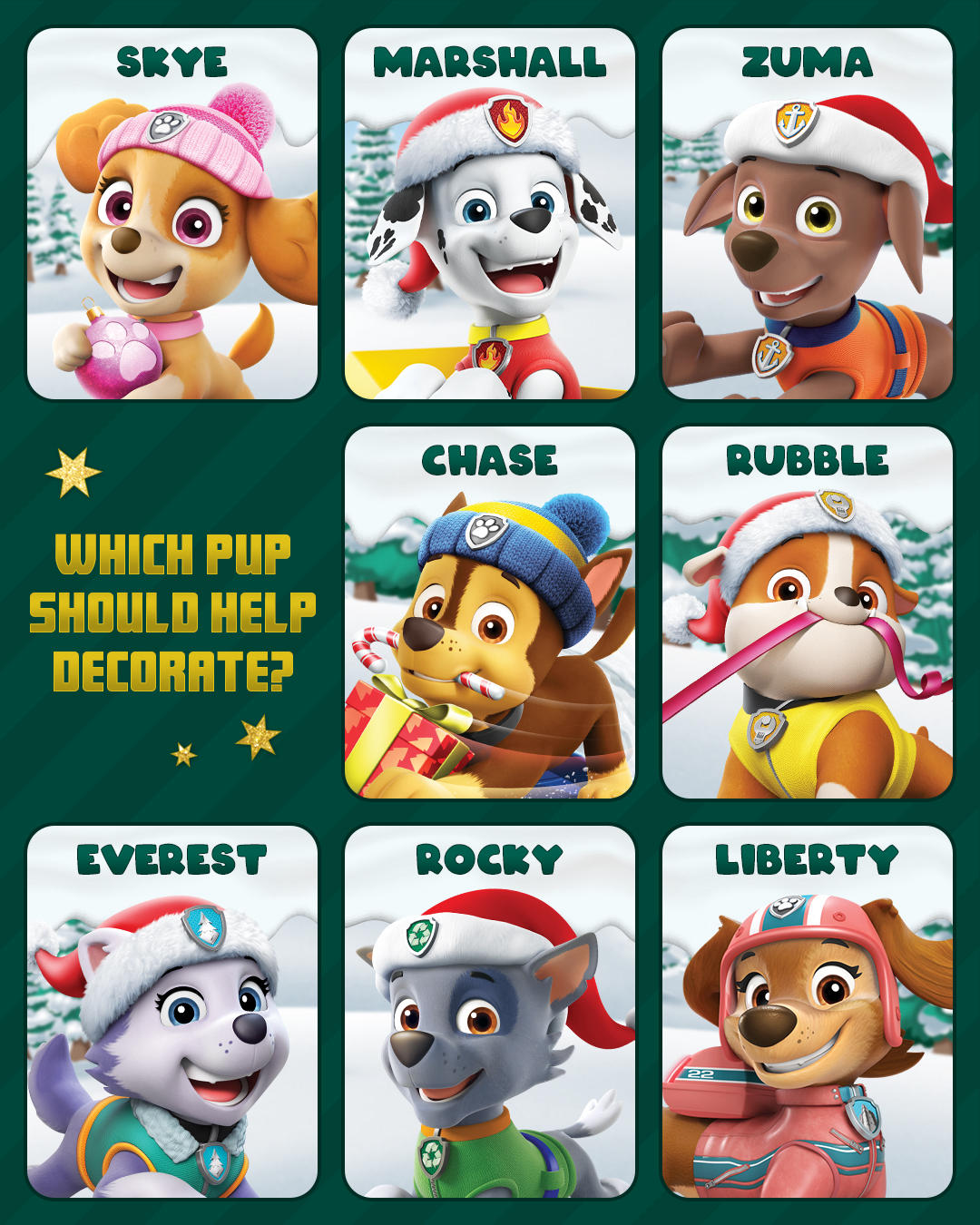PAW Patrol - Which pup would you pick to help decorate