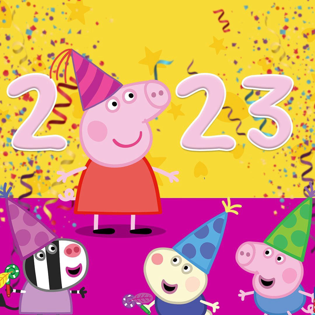 Peppa Pig - Wishing you and yours a happy, healthy, OINKtastic New Year