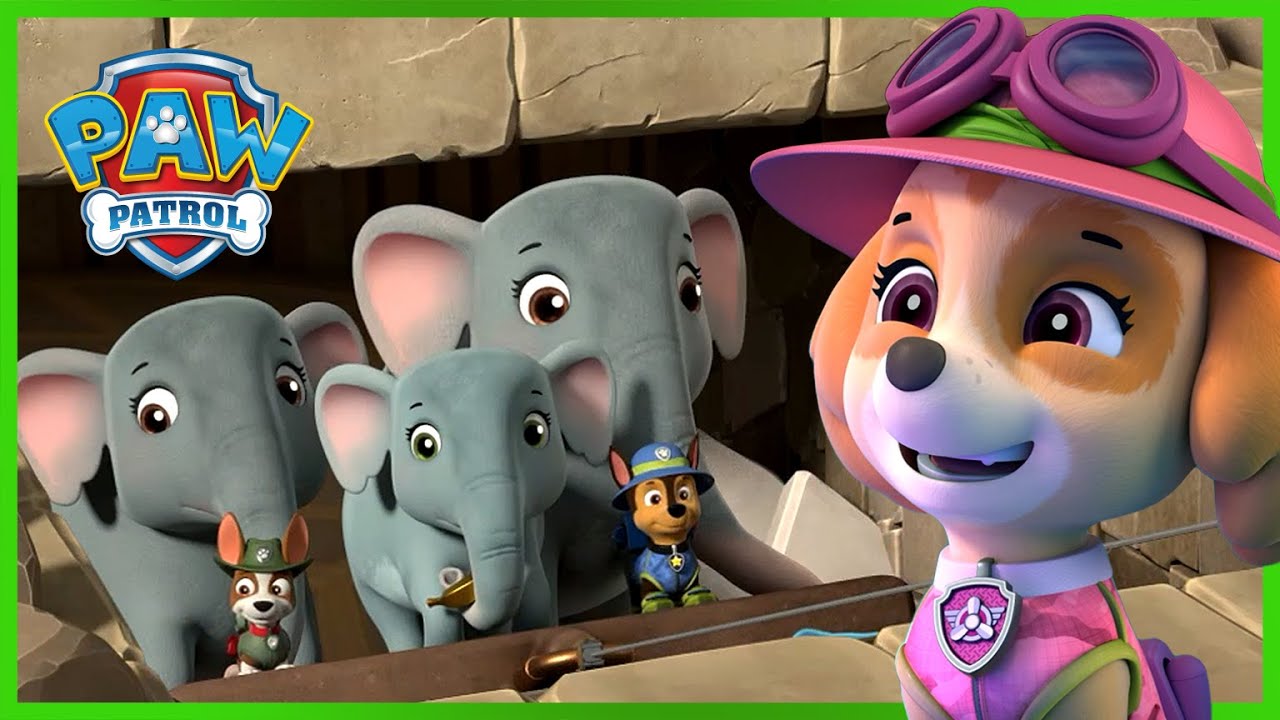 Pups Rescue Elephants From A Beehive! 🐘 : Paw Patrol : Cartoons For Kids
