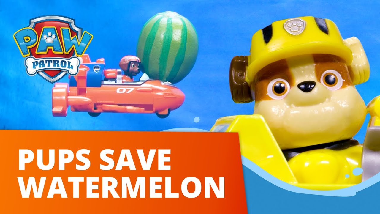 Pups Save A Giant Watermelon! 🍉 - Paw Patrol Toy Pretend Play Rescue