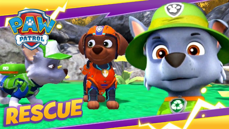 Rocky And Zuma Solve A Stinky Mystery! : Paw Patrol : Cartoon And Game Rescue Episode