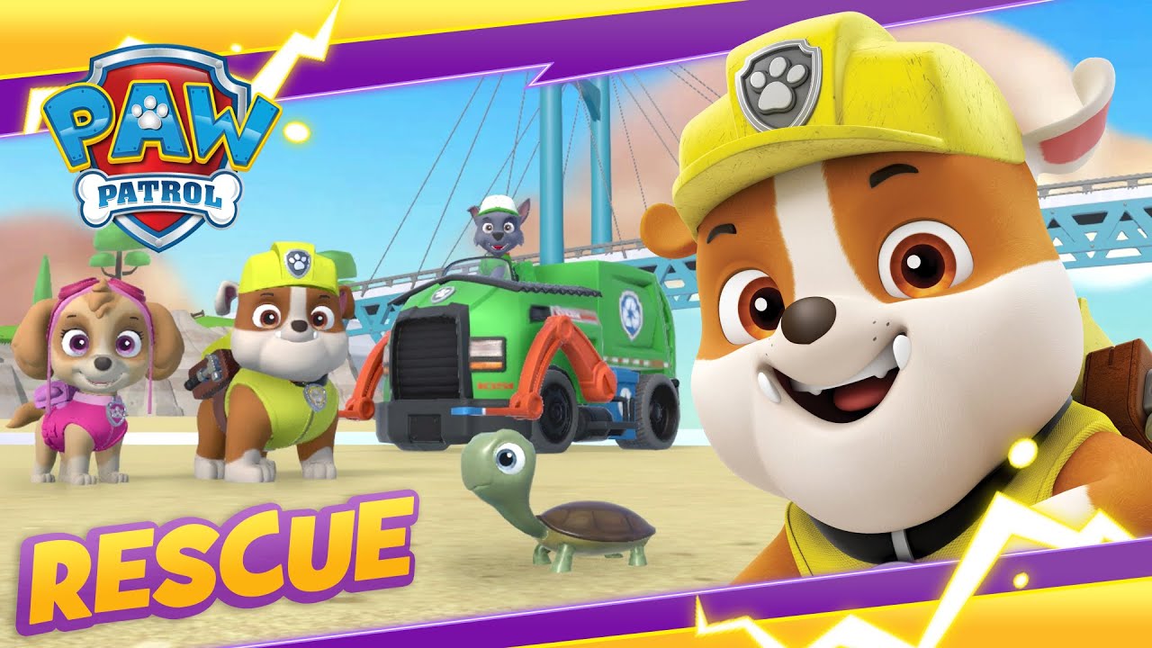 image 0 Rubble And Zuma Rescue The Runaway Turtles! : Paw Patrol : Cartoon And Game Rescue Episode For Kids