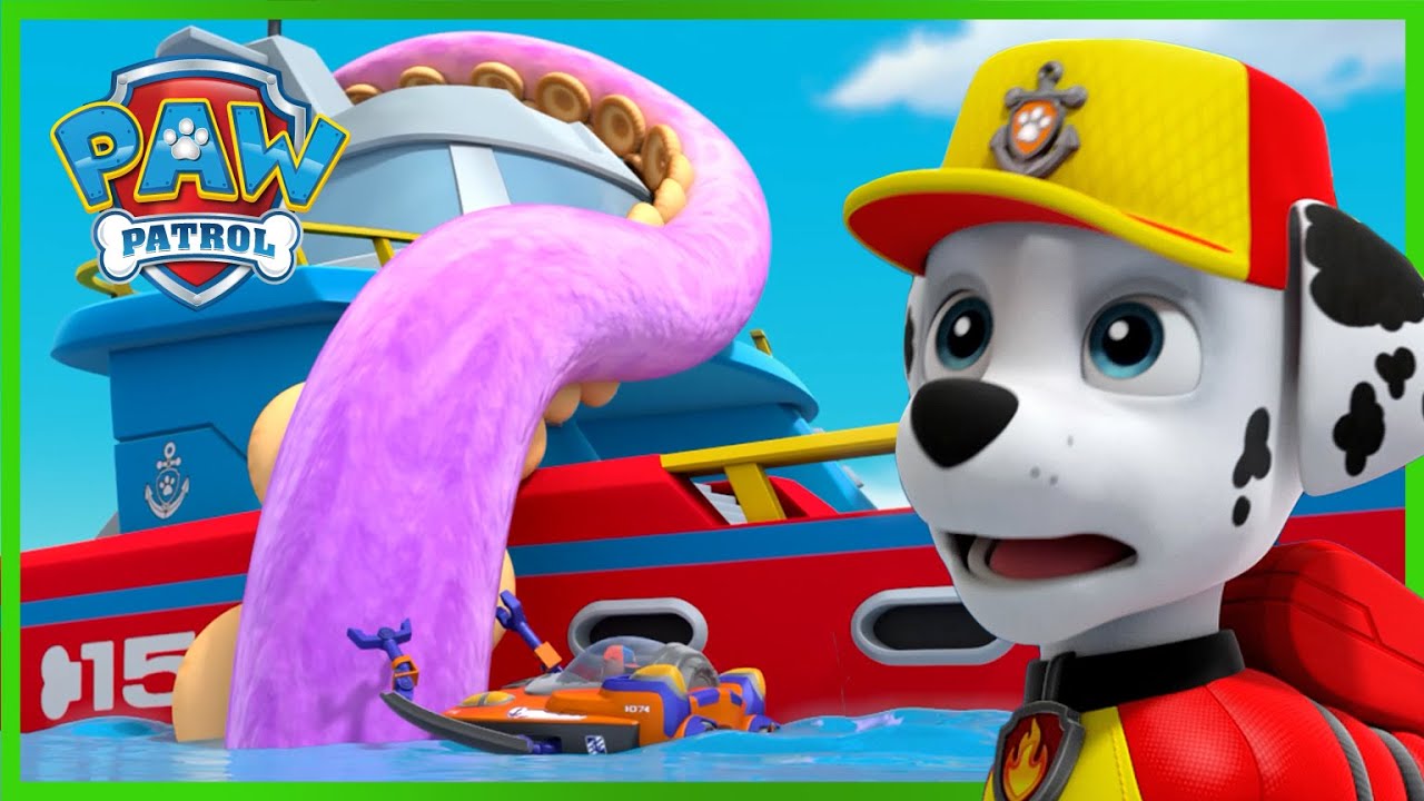 Sea Patroller Rescues! : Paw Patrol : Cartoons For Kids Compilation
