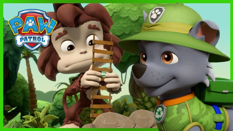 image 0 Tracker And The Pups Help Big Hairy 🙉 : Paw Patrol Rescue Episode : Cartoons For Kids!